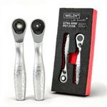 Welzh Werkzeug Mini Micro Ratchet Set 1/4"DR Bit Holder 2-Piece 72-Tooth 6794-WW