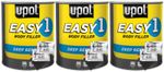 3x UPOL EASY 1 Lightweight Car Body Filler Deep Repair 3L + Hardener & Spreader