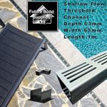 Low Profile Threshold Drainage Channel Grey Aluminium Grate 1m Bifold Door