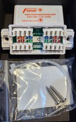 CAT6 IDC 4 Pr 8 Way Junction Box CCTV Inline PoE 24v Passive Cable Join Coupler