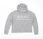 E-vie Girls Grey Polyester Blend Hoodie Size 11-12 Years