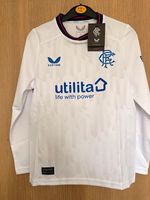 Castore Rangers Third Goalkeeper Shirt Only Long Sleeve White Children 9-10Y