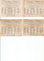 Huntley & Palmer  8 Chromo Cards Shakespeare Subjects 1900