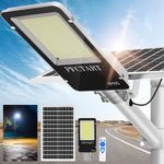 10000W LED Solar Street Lights Outdoor Flood Light Dusk To Dawn Wall Lamp +Pole