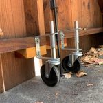 2 x SPRING LOADED HEAVY DUTY GATE WHEELS Farm Timber Door 4" Swivel Castor Fence