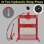 12 Ton Hydraulic Shop Press Heavy Duty Garage Hydraulic Press Adjustable Height