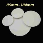 Dia Round Silicone Rubber Sheet Mat Heat Resist 5mm Thick White/Black85mm~184mm