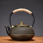 Cast Iron Handmade Tea Pot, Iron Kettle, High Quality, Black