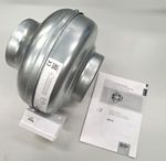 Inline EC Duct Fan 125mm 5" Centrifugal Greenhouse Workshop Kitchen Helios 