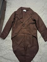victorian style smiffy's brown jacket with tails age 7-9