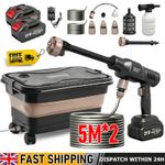 Cleaner Gun Portable Cordless Car High Pressure Washer Jet Water Wash Battery UK