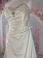 Alfred Angelo Ivory Wedding Dress UK 14 Strapless Beaded Corset Gown RRP £895