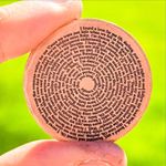 PERSONALISED SONG LYRICS ENGRAVED COPPER DISC 7th 22nd WEDDING ANNIVERSARY GIFT