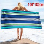 Travel Towel Striped Extra Large Microfibre Lightweight Beach Towel Quick Dry