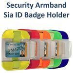 SIA Security ID Armband Badge Holder Adjustable Tactical Arm Band Hi-Viz Blue