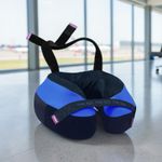 Travel Neck Pillow Cabeau TNE S3 Memory Foam 360 Support Seat Straps Sydney Blue