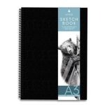 Artist Sketch Book Hardback Pad Spiral Bound 170gsm Cartridge Art Drawing Paper