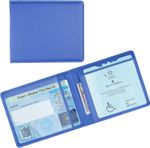 Genuine Leather Disabled Blue Badge Holder with Timer Wallet – Secured Disabilit