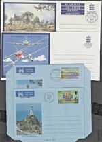 Jersey , Guernsey. Alderney and Isle of Man Aerogrammes Mint and Used
