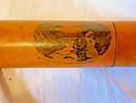 ANTIQUE MAUCHLINE WARE INGLETON TREEN WOODEN CIGAR TRAVEL CASE TUBE not scrap