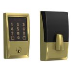 Schlage Encode Century Satin Brass Smart WiFi Touchpad Deadbolt - BE489WBCEN608