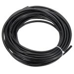 Pneumatic Tubing 1/4" OD 39ft 6mm OD 4mm ID PU Air Line Pipe Tube Black