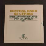 1983 Central Bank Of Cyprus Brilliant Uncirculated Coin Collection Set.