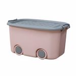 Rolling Toy Container with Casters Mobile Storage Stackable for Playroom