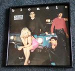 BLONDIE.PLASTIC LETTERS ORIGINAL  COVER MOUNTED / FRAMED    12 X 12 INS TO HANG