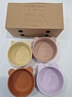 Liewood Iggy Silicone Bowls, 4-pack, Light Lavender Multi Mix
