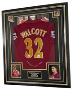FRAMED Theo Walcott Signed Shirt Autographed Jersey