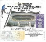 NOTTINGHAM FOREST V TOTTENHAM HOTSPUR ~ FA CUP FINAL 1991 ~ MATCH TICKET