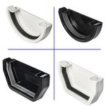 Gutter External Stop End Cap half Round and square Fits 112mm Half Round.