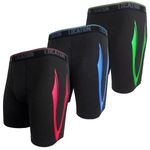 Premium Men’s Boxer Shorts 3 Pack – Soft, Stretch, Long Leg, Sports Fit