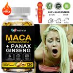 Maca Root With KSM Ashwagandha, Panax Ginseng - 12000mg Capsules High Strength
