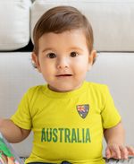 BABY Kids AUSTRALIA Football T-Shirt Name Chest Badge World Cup 2026 Kit Jersey