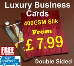 400gsm Custom Luxury Business Cards Silk Print Original Full Colour Double Sides
