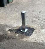 100x100 Heavy Duty Telescopic Security Post | 22KG Driveway Bollard Galvanised