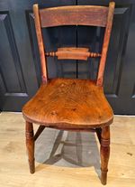 Antique Victorian Elm Farmhouse Country Kitchen Chair c.1880