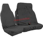 NEW PEUGEOT EXPERT 2016 ONWARDS - HEAVY DUTY BLACK WATERPROOF VAN SEAT COVERS