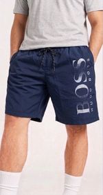HUGO BOSS MENS DOT LOGO SWIM SHORTS - NAVY COLOUR