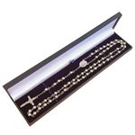 Silver Steel Rosary Beads, Optional Gift Box, Prayer Beads, Rosaries, Necklace