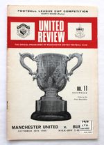 MANCHESTER UNITED  v BURNLEY LEAGUE CUP 4th ROUND REPLAY 1969/70 20/10/1969