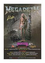 MEGADETH ENTIRE GROUP AUTOGRAPHED SIGNED A4 POSTER PHOTO PRINT