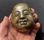 Solid Brass 4 Faced Buddha Statue Pleasure Anger Sorrow Joy Zen Decor