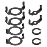 E27 E26 1/8IP Lamp Harp Saddle Base, 2 Set 1.7"/1.4"/0.4" (42mm/36mm/10mm) Black