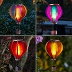 45cm Garden Lantern Light Solar LED Hot Air Balloon Hanging Outdoor