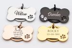 Dog Tag Engraved Personalised Pet Tags ID Tags Engraved Name Collar Tag Bone