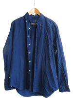 Ralph Lauren - Button-Down Shirt - Navy Blue - Classic Fit Cotton - Size L
