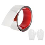 Stainless Steel Molding Trim Self Adhesive Mirrored Silver 2 Inchx9.8 Feet